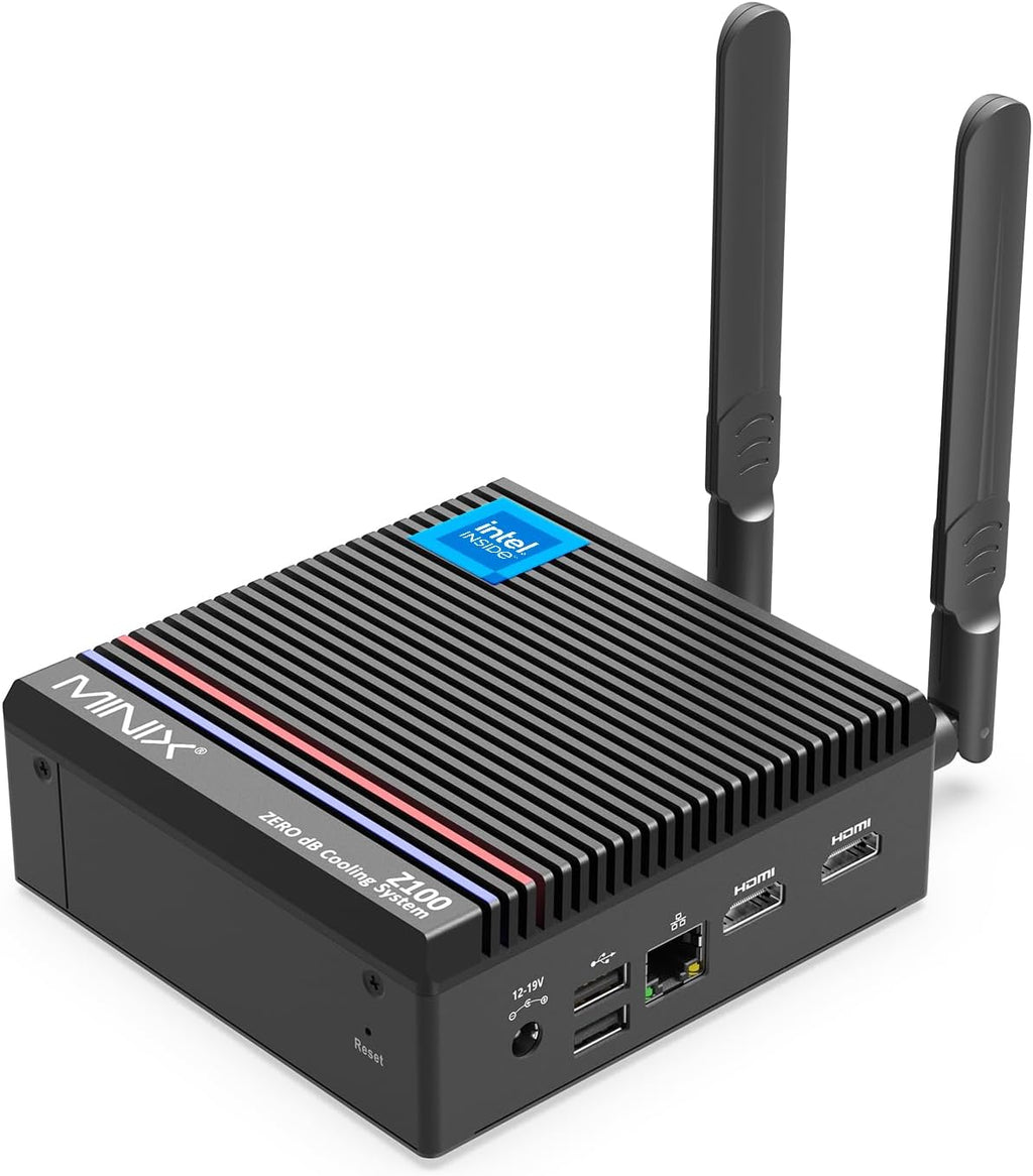 Fanless Mini PC, Intel 12th Gen N100, 16GB DDR4, 512GB SSD, Windows 11 Pro R696