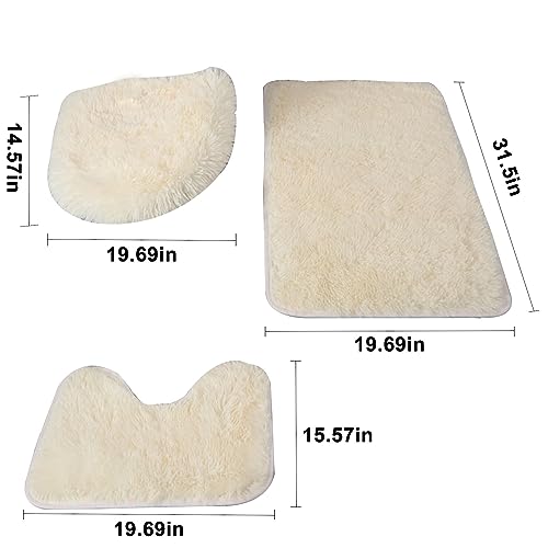3 Piece Non Slip Soft Absorbent Bathroom Rugs Bath Mat Set H108