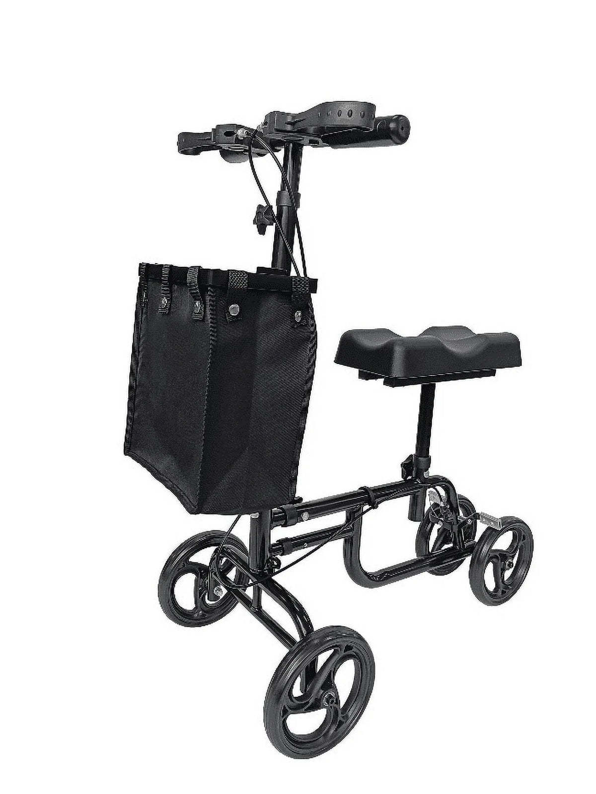 Steerable Knee Walker with Dual Braking System & Storage Basket Z484613