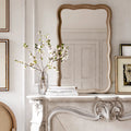 Curved Wood Frame Accent Mirror W849179