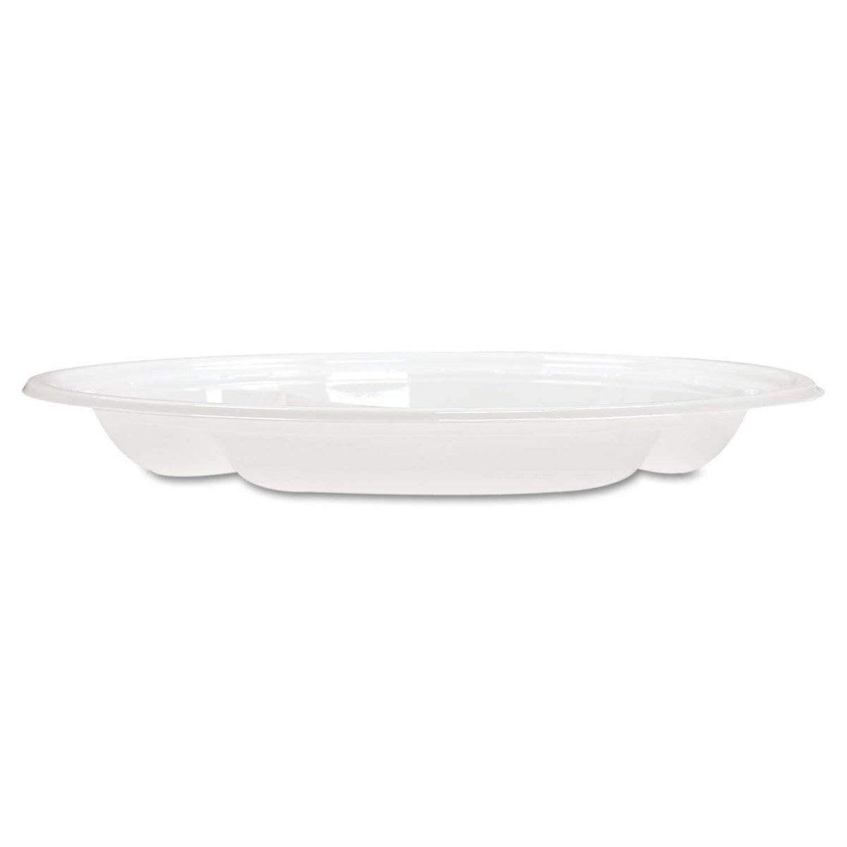 White 3-Comp Plastic Dinnerware Plate, 10 1/4 dia, 500/Carton C608