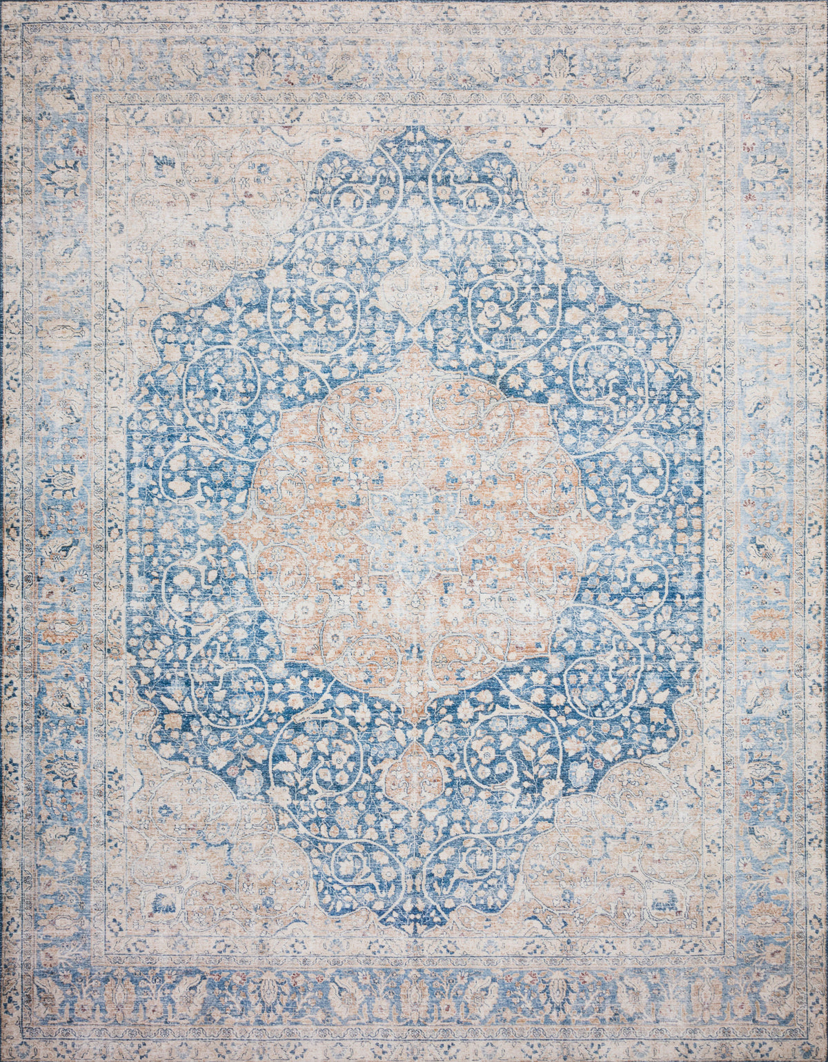 Blue Tangerine Rug 3'6 x 5'6 W341