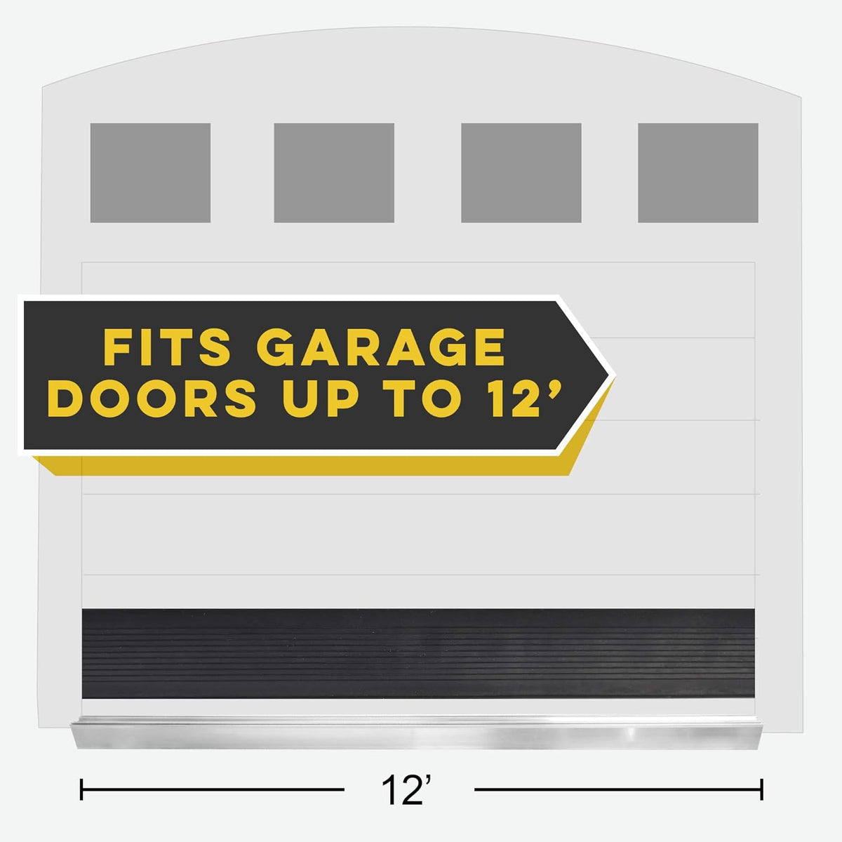 Black Rodent Proof Garage Door Seal Kit F944