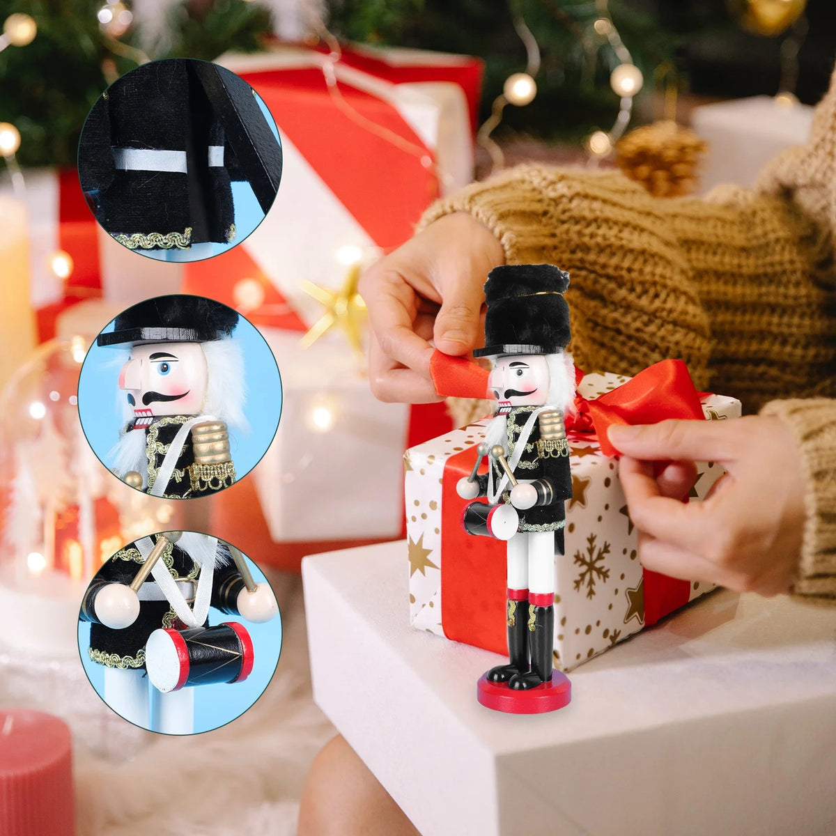 Wooden Nutcracker Soldier Doll Xmas Decor W954985