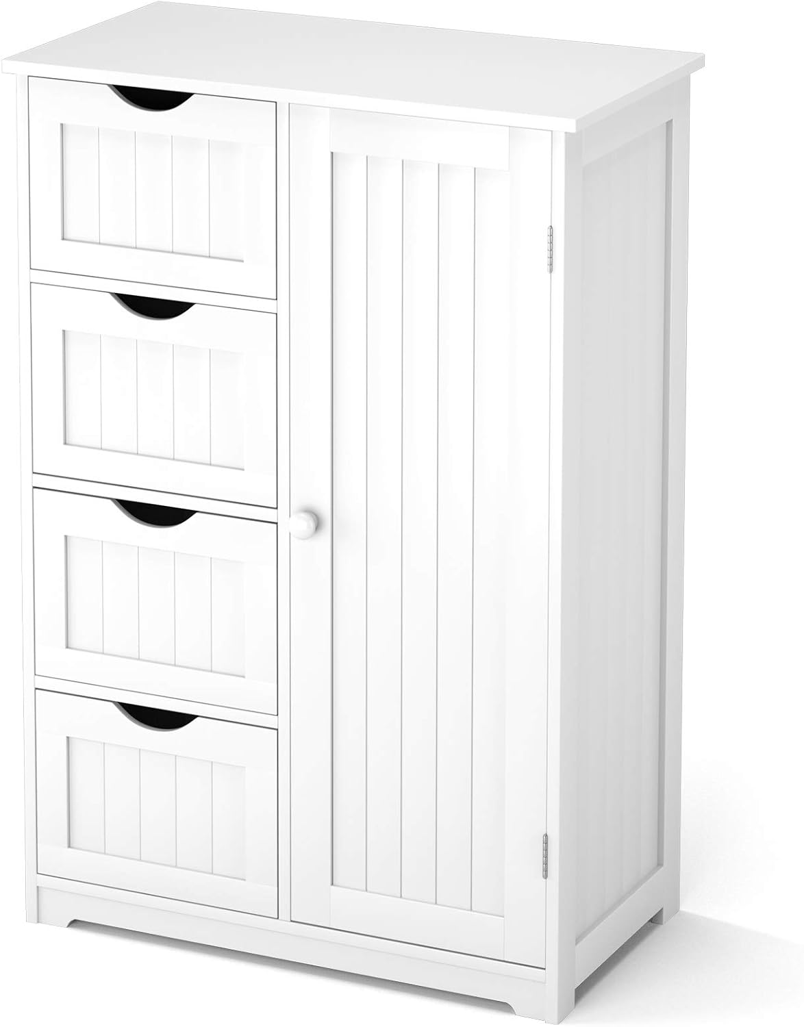 Bathroom Floor Cabinet with 4 Drawers and Door Y7605