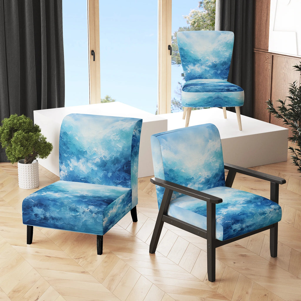 Blue Upholstered Accent Chair Q5103