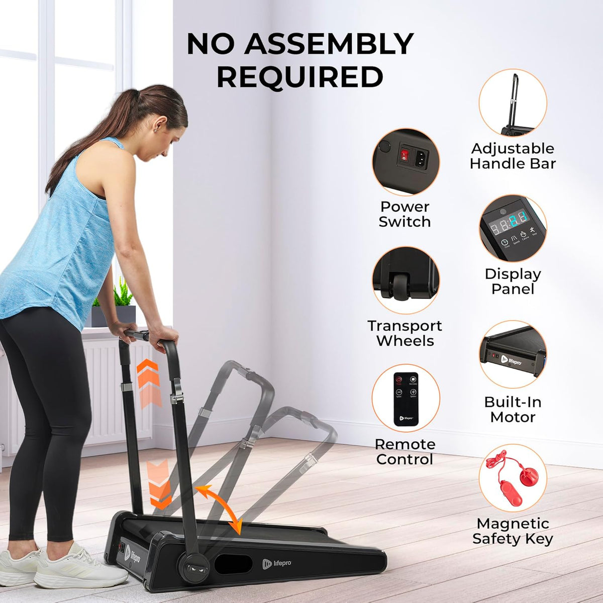 Smallest Portable Mini Walking Pad with Adjustable Handlebar, Max Speed 3 MPH, 30 inch Mini Walking Treadmill, 220 Lbs Max Weight X933