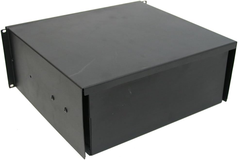 19 Rack Mount 4U Key Lock Drawer Black S89408