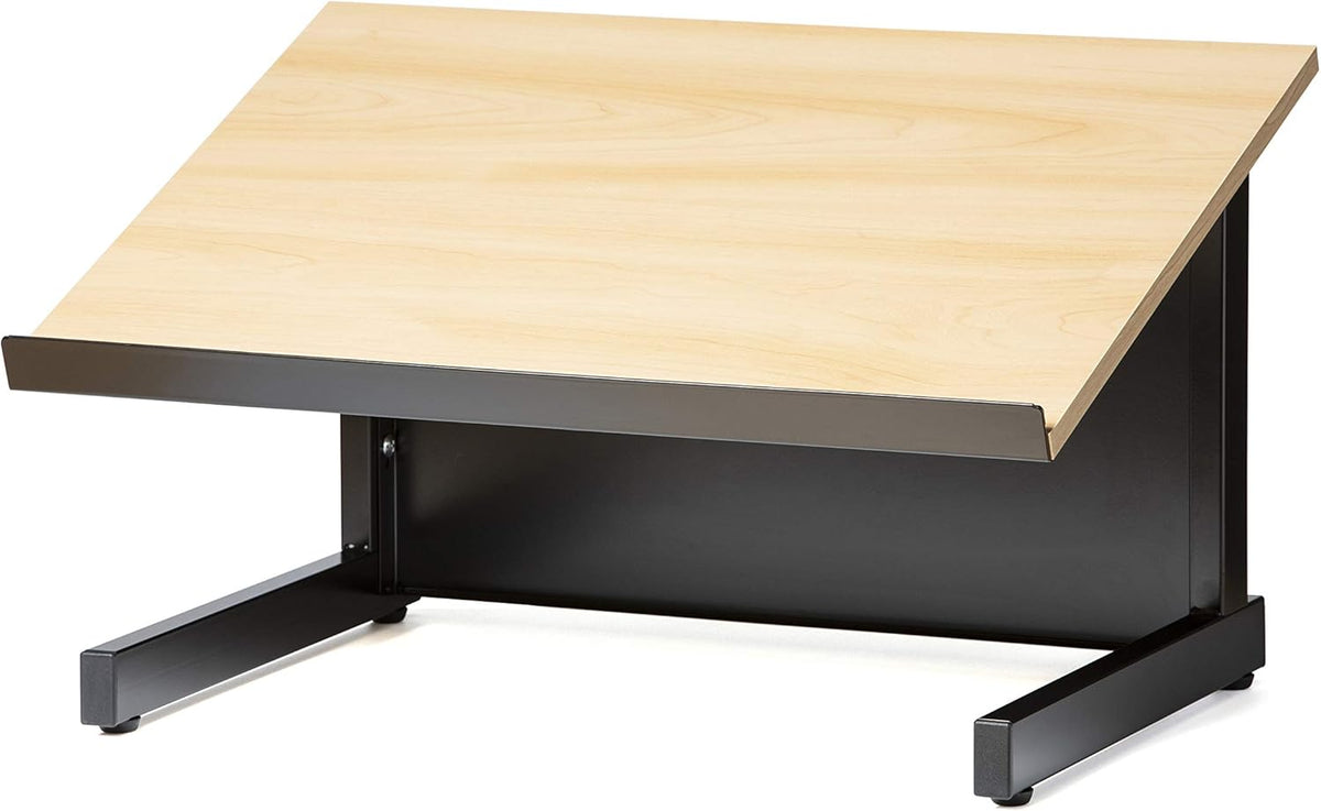 Wheeled Lectern with Storage Shelf, Beech/Black Q760740