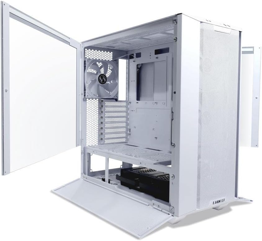White Full Tower Case with Tempered Glass and 3x140mm PWM Fans N4999