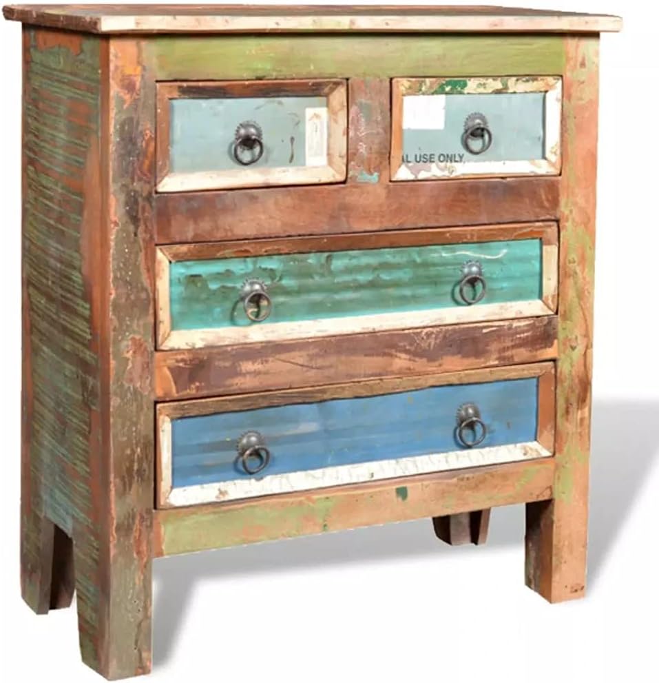Solid Reclaimed Wood Cabinet 4 Drawers S434