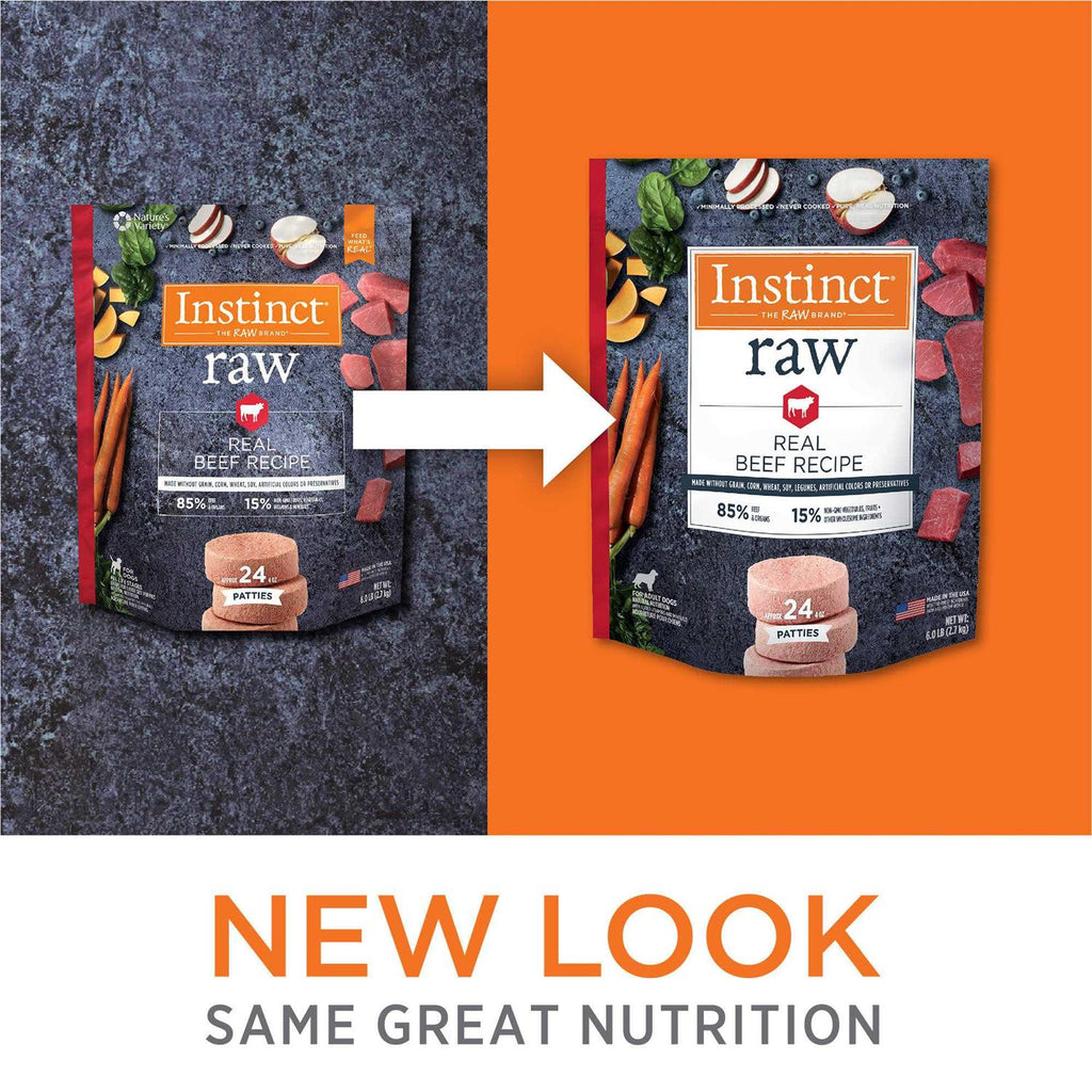 Frozen Raw Patties Grain Free Real Beef Recipe Dog Food K7253
