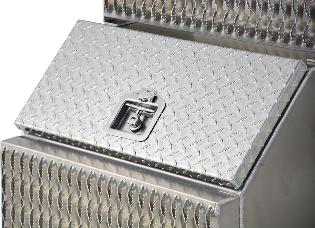 Heavy Duty Aluminum Semi Truck Side Storage Saddle Step Box 24" L x 25" W x 28" H U762725