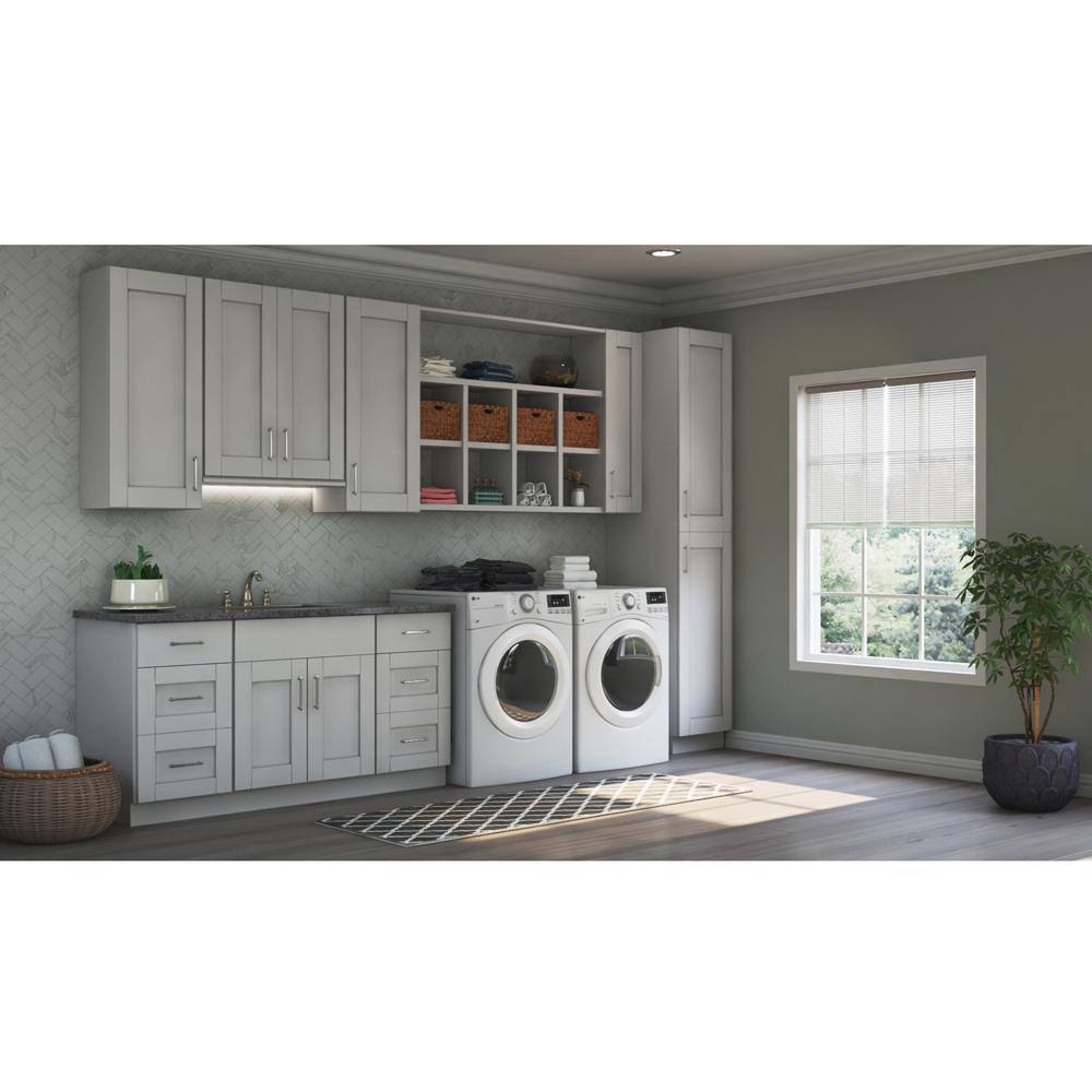 Shaker Assembled Pantry Kitchen Cabinet in Dove Gray Y7874