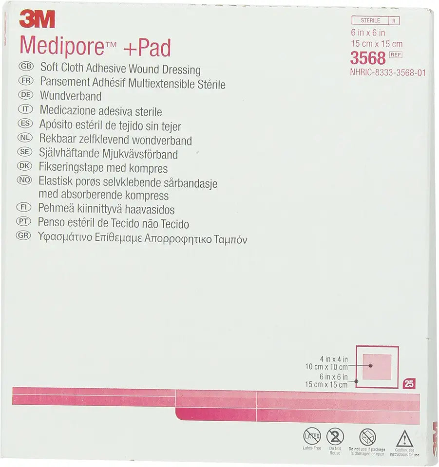 Soft Cloth Adhesive Wound Dressing 6 in x 6 in K628