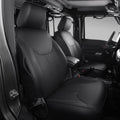Black+Red PU Leather Seat Covers for Jeep Wrangler JK 4 Door J70034