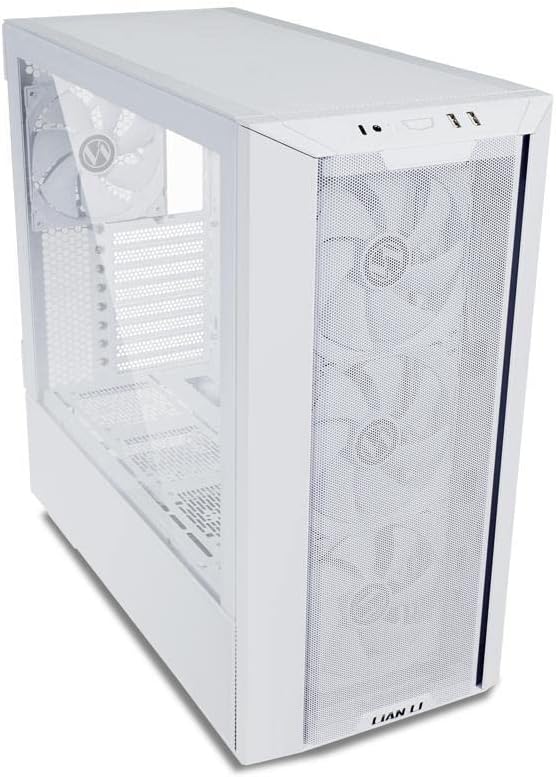 White Full Tower Case with Tempered Glass and 3x140mm PWM Fans N4999