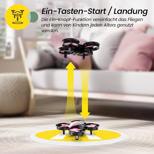 Red Mini Drone with 3 Batteries Z469