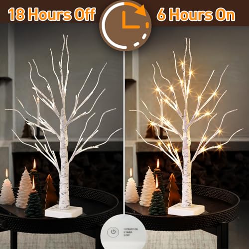 108 Led 8 Modes Lighted Birch Tree P565