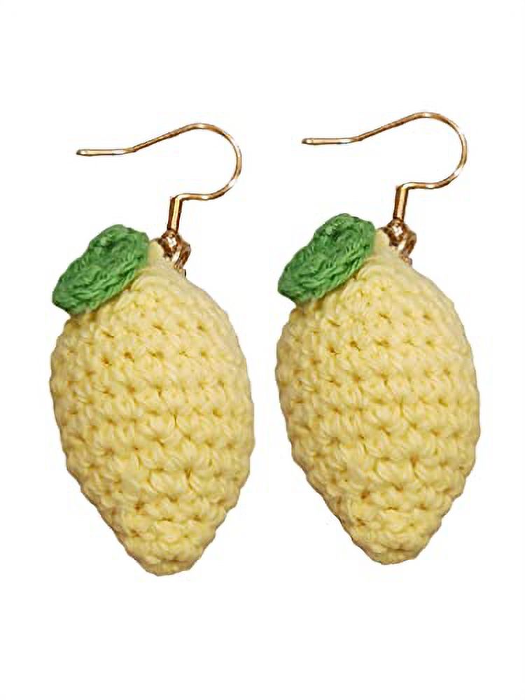 Blue Crocheted Lemon Drops Earrings X91368
