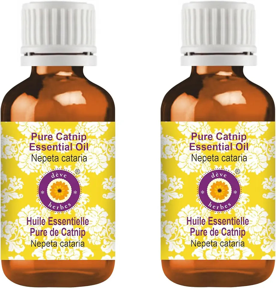 Pure Catnip Essential Oil Steam Distilled 100ml X 2 U3628