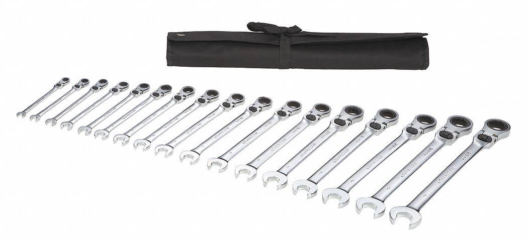 17 Pc Metric Ratcheting Wrench Set O104
