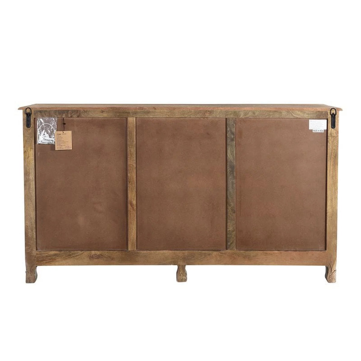 Gray 6 Drawer 2 Door Solid Wood Sideboard G600