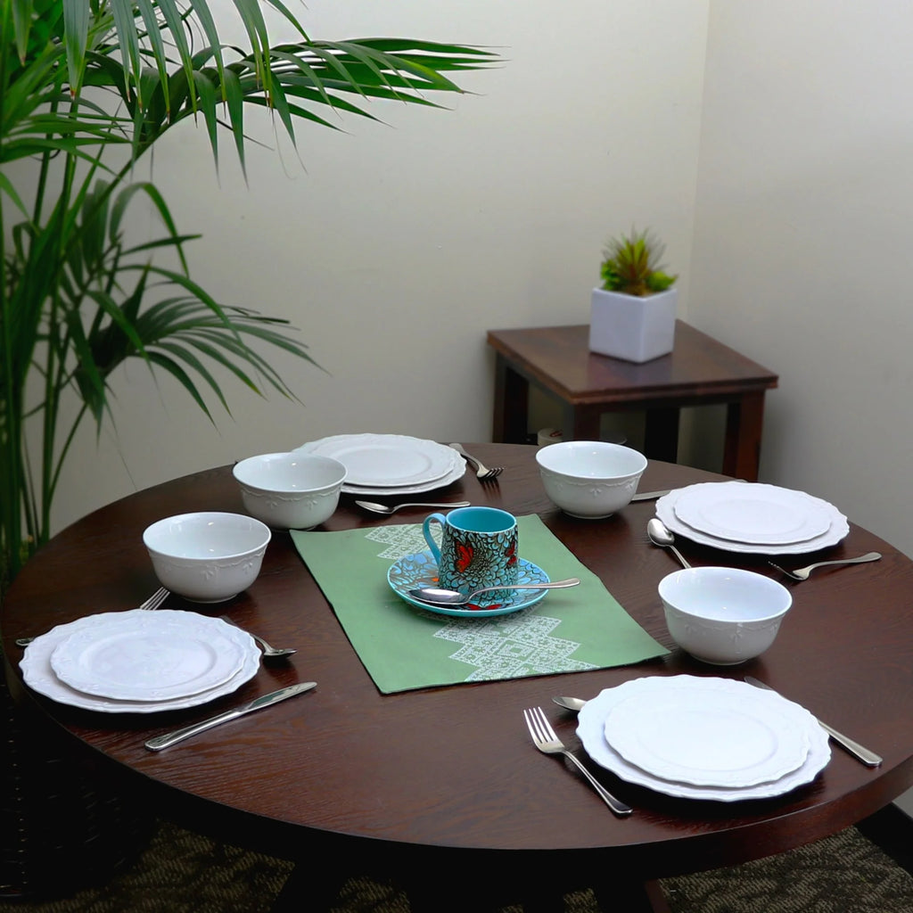 White Set of 12 Dinnerware Set T338885