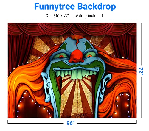 10x8ft Horror Circus Halloween Backdrop T7021