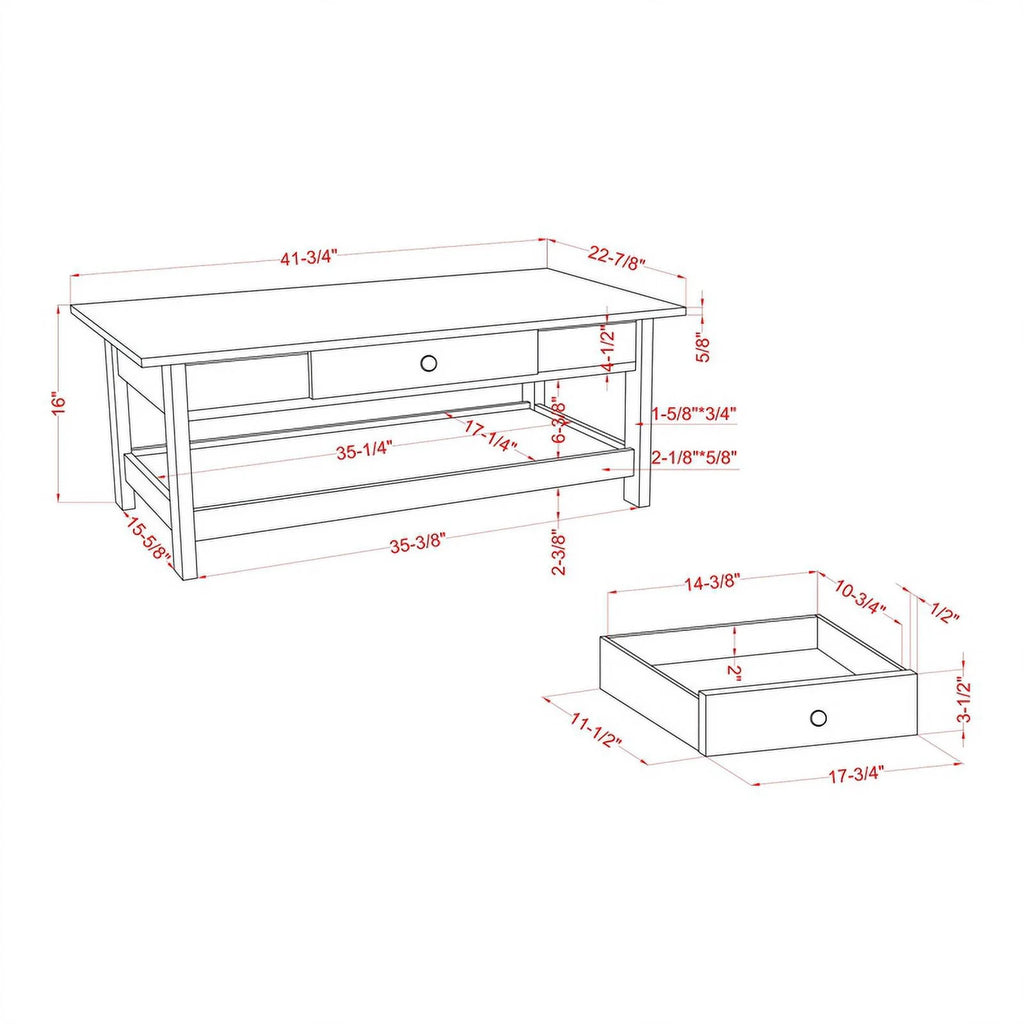 Black Wood 3-Piece Coffee Table Set H44773