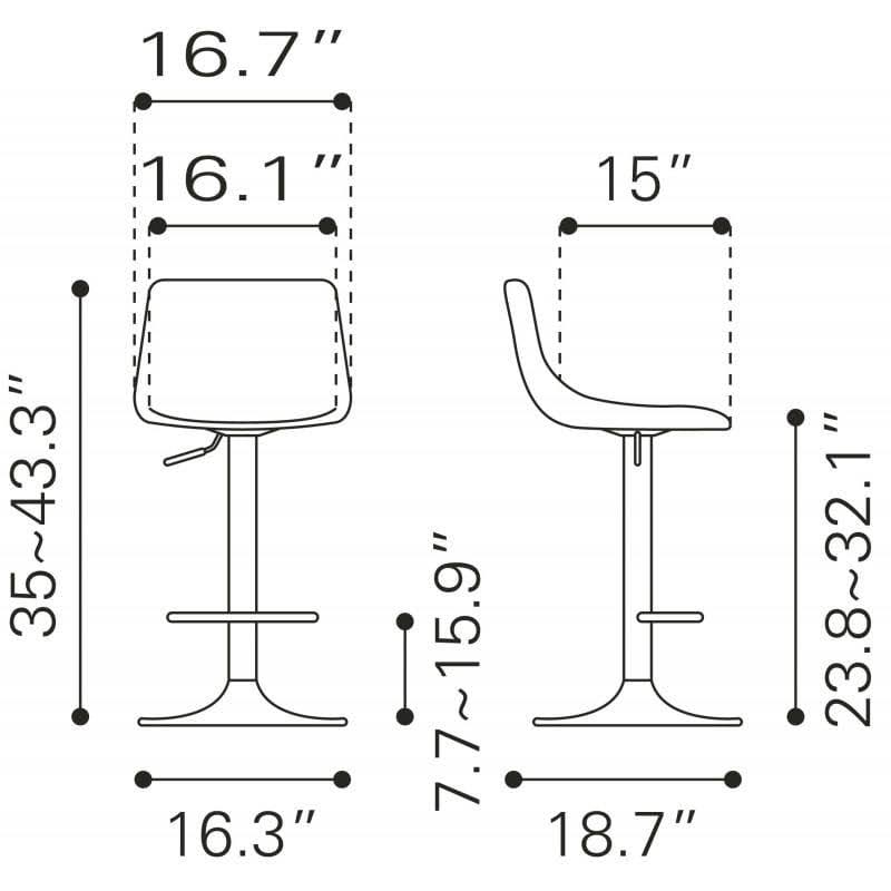 Pink & Gold Bar Chair U361