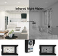 Video Doorbell Intercom Kit with 7-Inch TFT LCD Screen Night Vision Rainproof US Plug Pack of 2 U542155