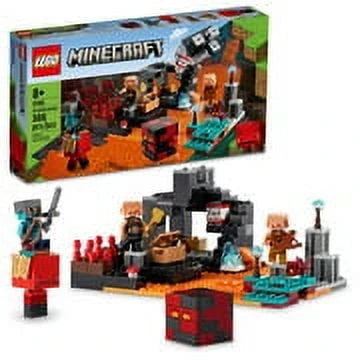 LEGO Minecraft The Nether Bastion Set 21185 Battle Action Toy with Mob Figures Y66958