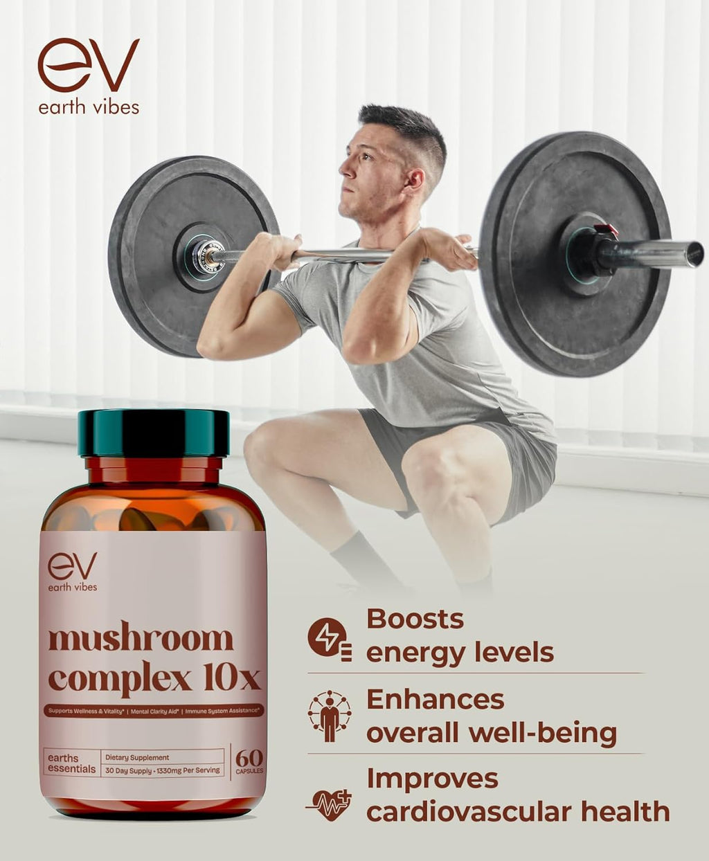 60 Vegan Capsules Mushroom Complex Y3717