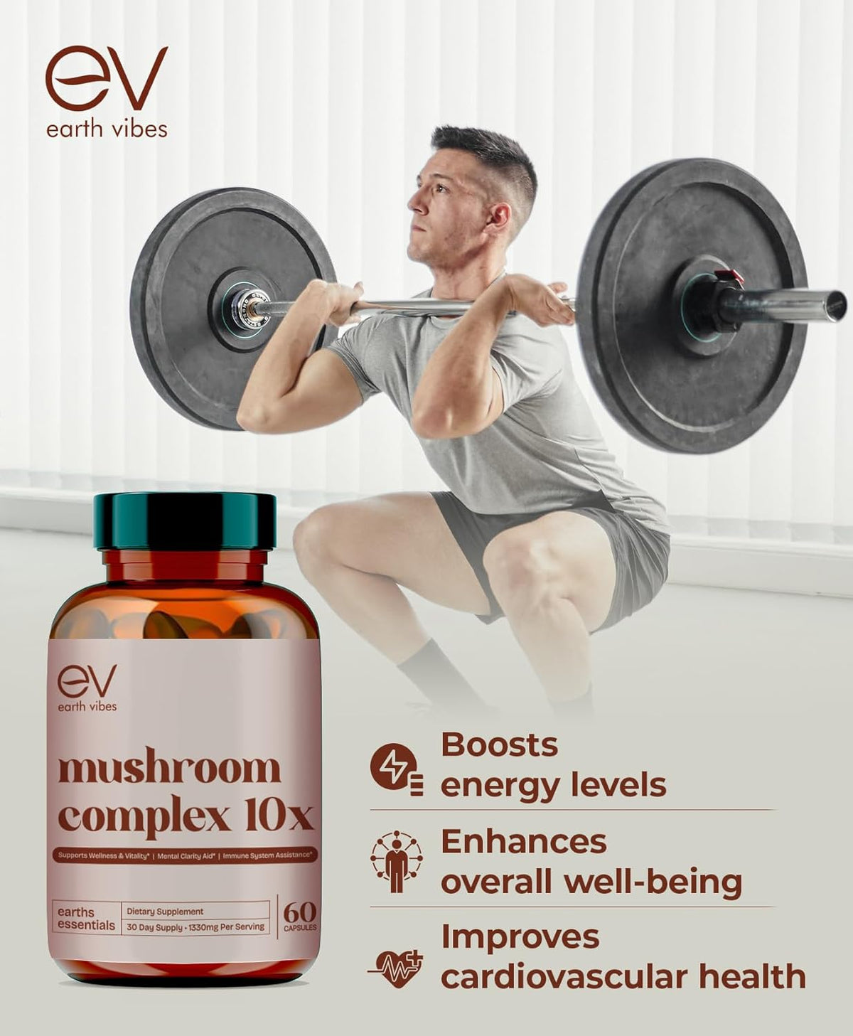 60 Vegan Capsules Mushroom Complex Y3717