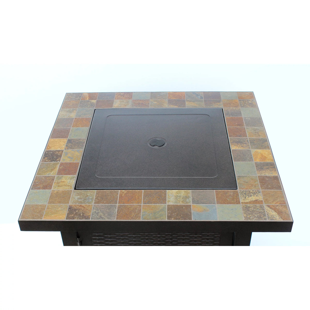 30 Inch Square Slate Tile Top Propane Fire Pit M909