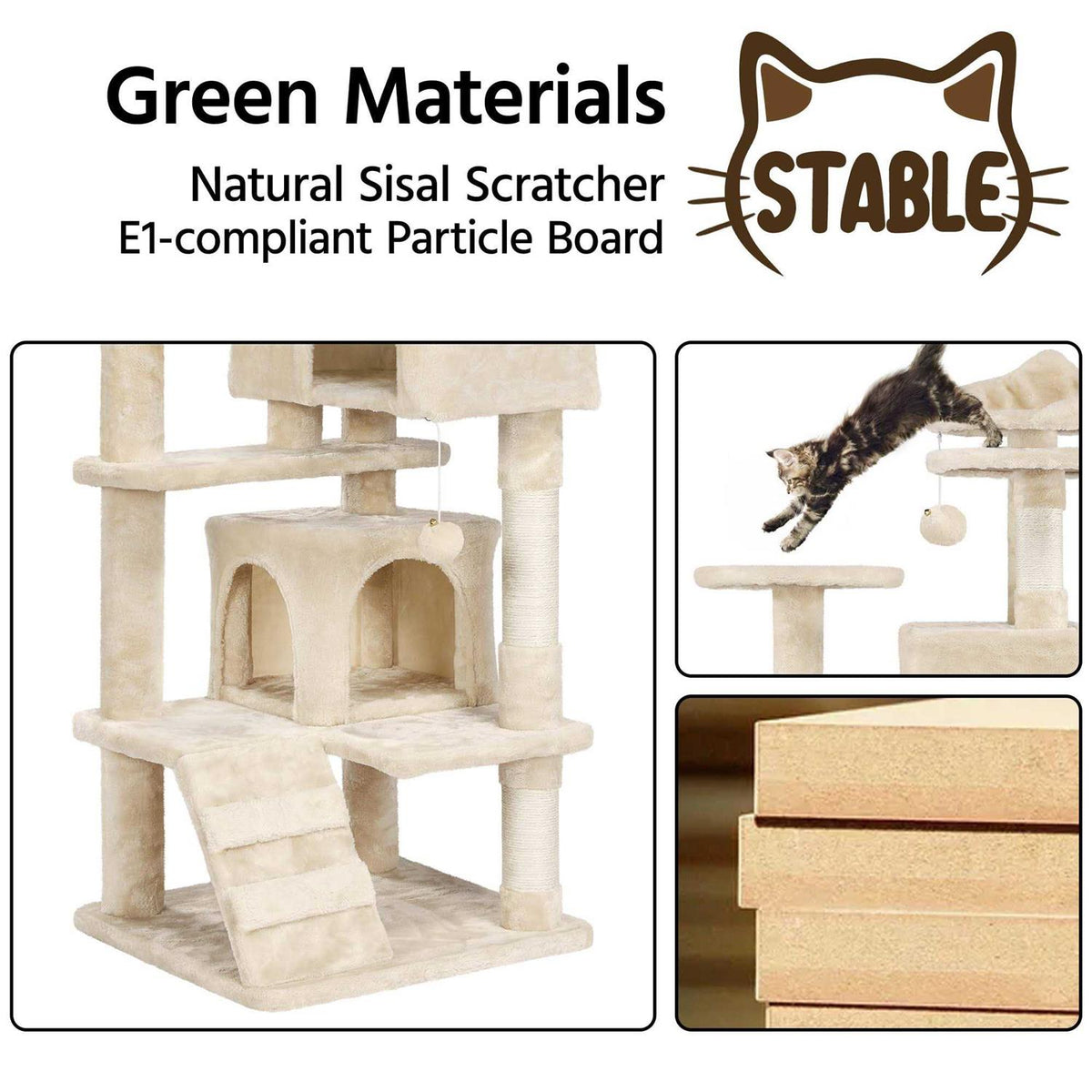 Plush Cat Tree with 2 Condos O661