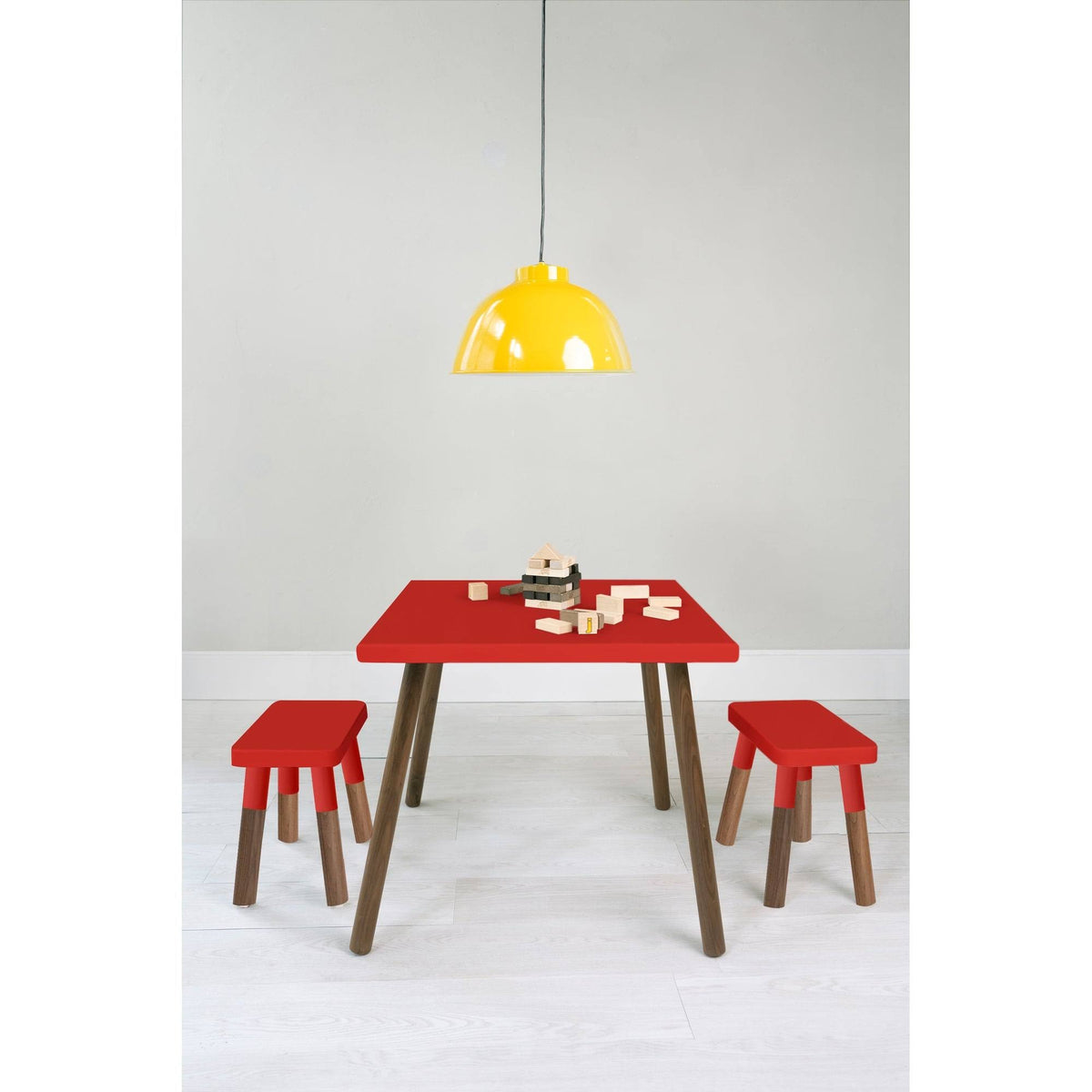 Red/Walnut Wood Kids Chairs (Set of 2) Z96624
