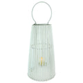 White Large Glass Hurricane Lantern S3335