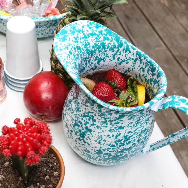 Grey & White Marble Enamelware Pitcher L767514