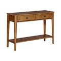 Mid Century Modern Wooden Console Table with Two Drawers Y612749