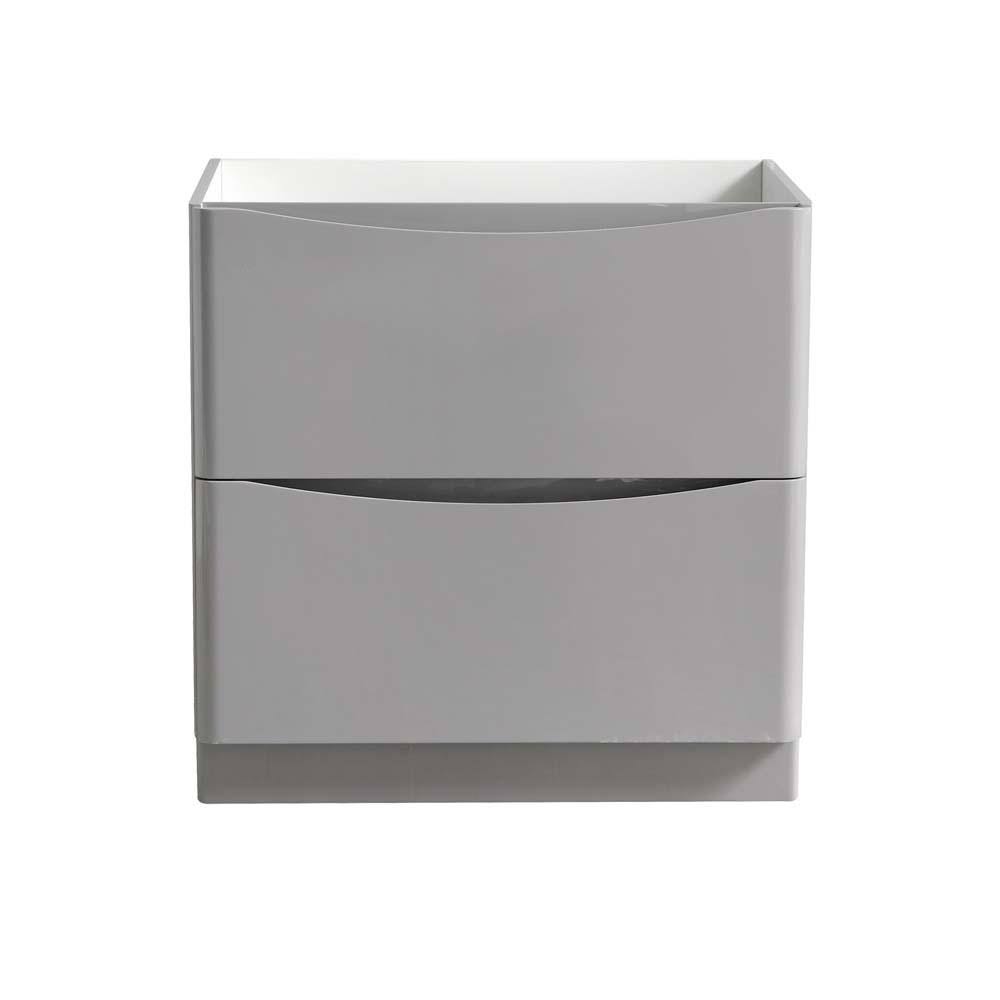 Glossy Gray Free Standing Bathroom Cabinet G342