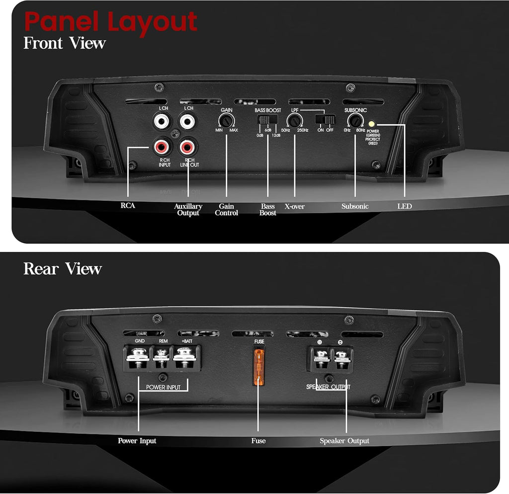 1 Channel 3,000 Watt MOSFET Car Amplifier G29640
