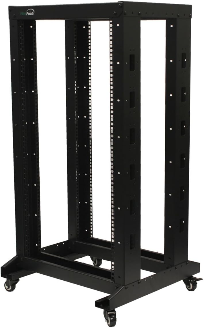 22U 4-Post Open Frame Server Rack with Casters E690