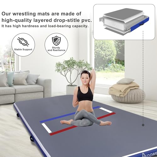 Gray Inflatable Wrestling Mat 10FT/5FT S231