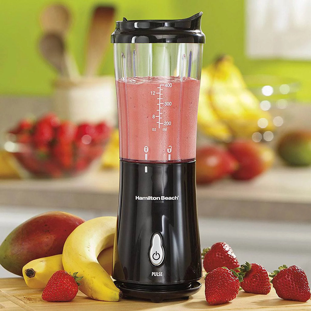 Black Single Serve Smoothie Blender with Travel Cup & Lid G82320