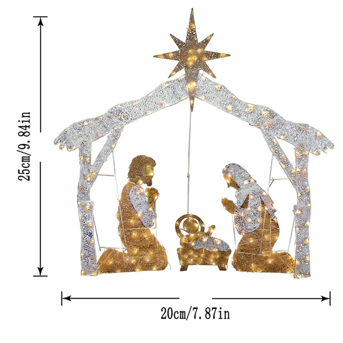 Nativity Scene Light Set LED Christmas Decoration F17346