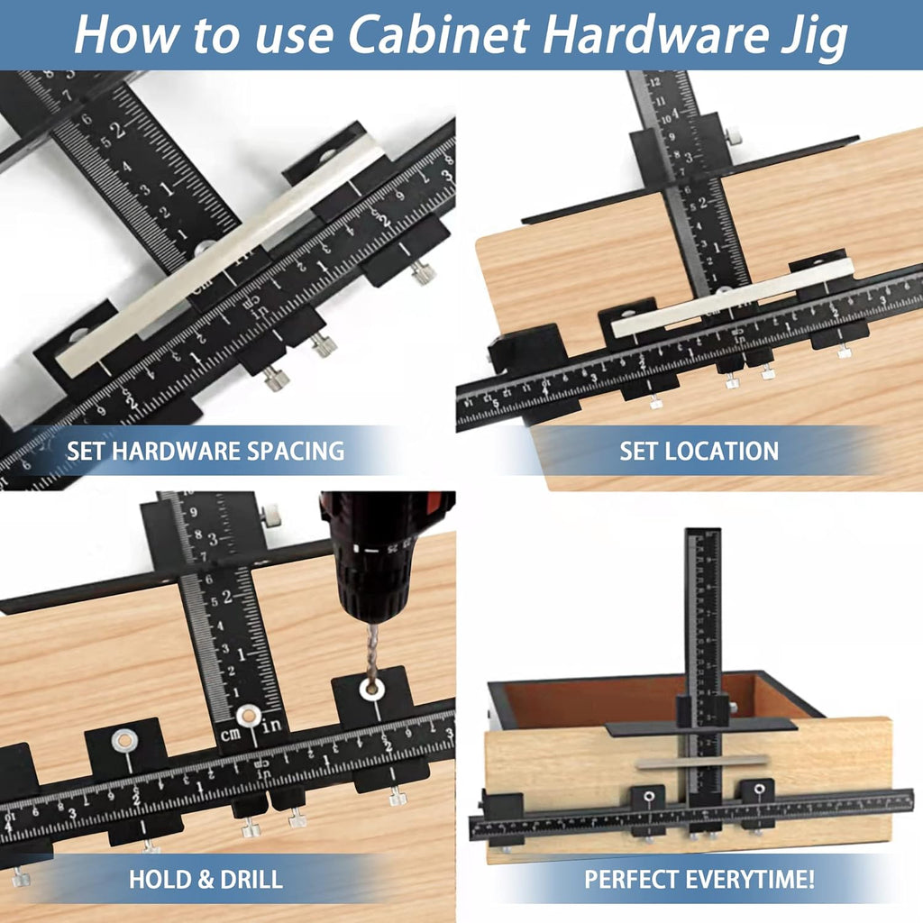 Aluminum Alloy Adjustable Cabinet Hardware Jig J2716
