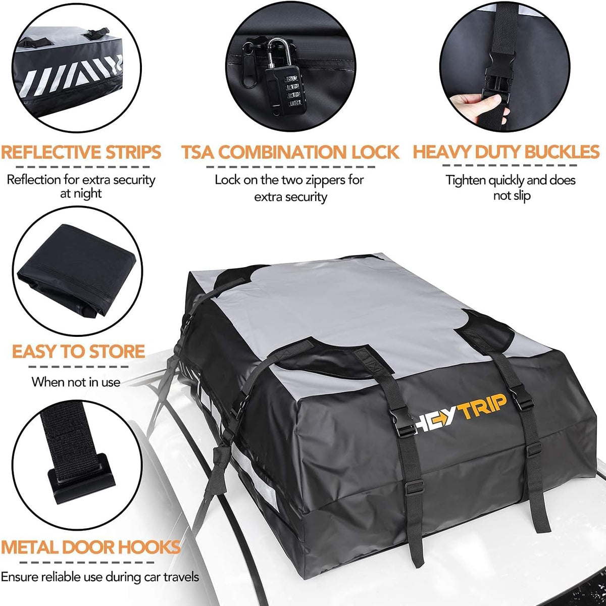 Waterproof Rooftop Cargo Carrier with Non-Slip Bottom R2357