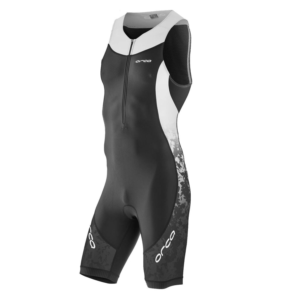 Black/White Men's Tri Race Suit Q3459